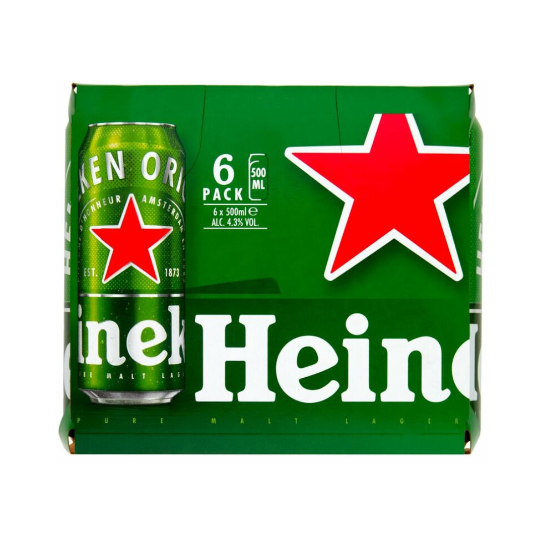 Heineken 6 pack cans