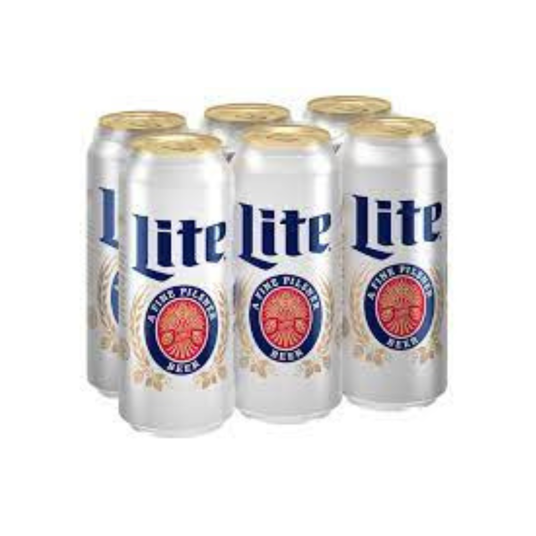 Miller lite 6 pack cans